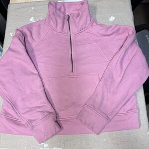 Pink Half-Zip Women's Sweatshirt
